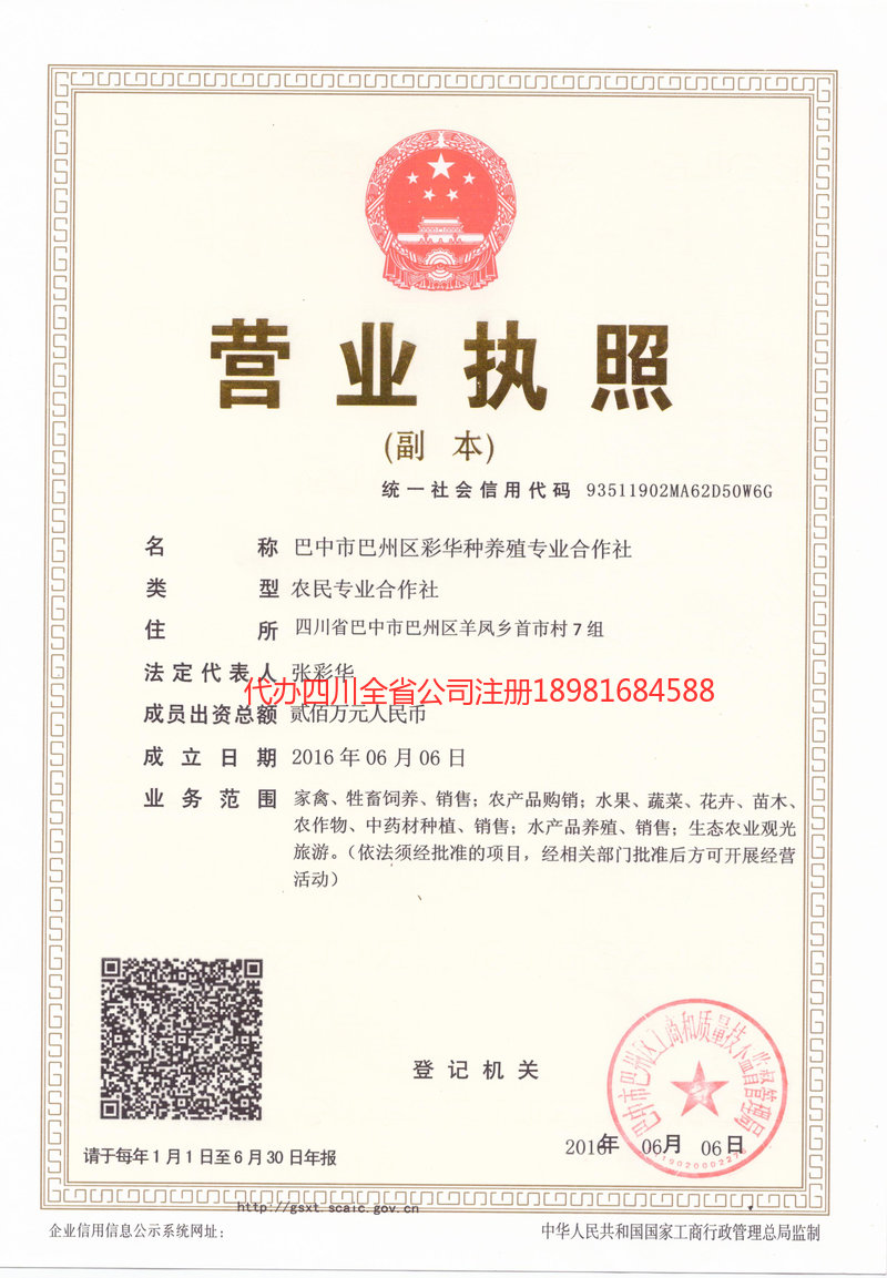 龙泉龙泉彩华种养殖专业合作社