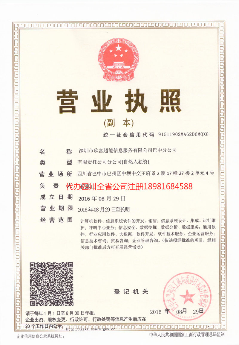 龙泉龙泉玖富超能信息服务有限公司